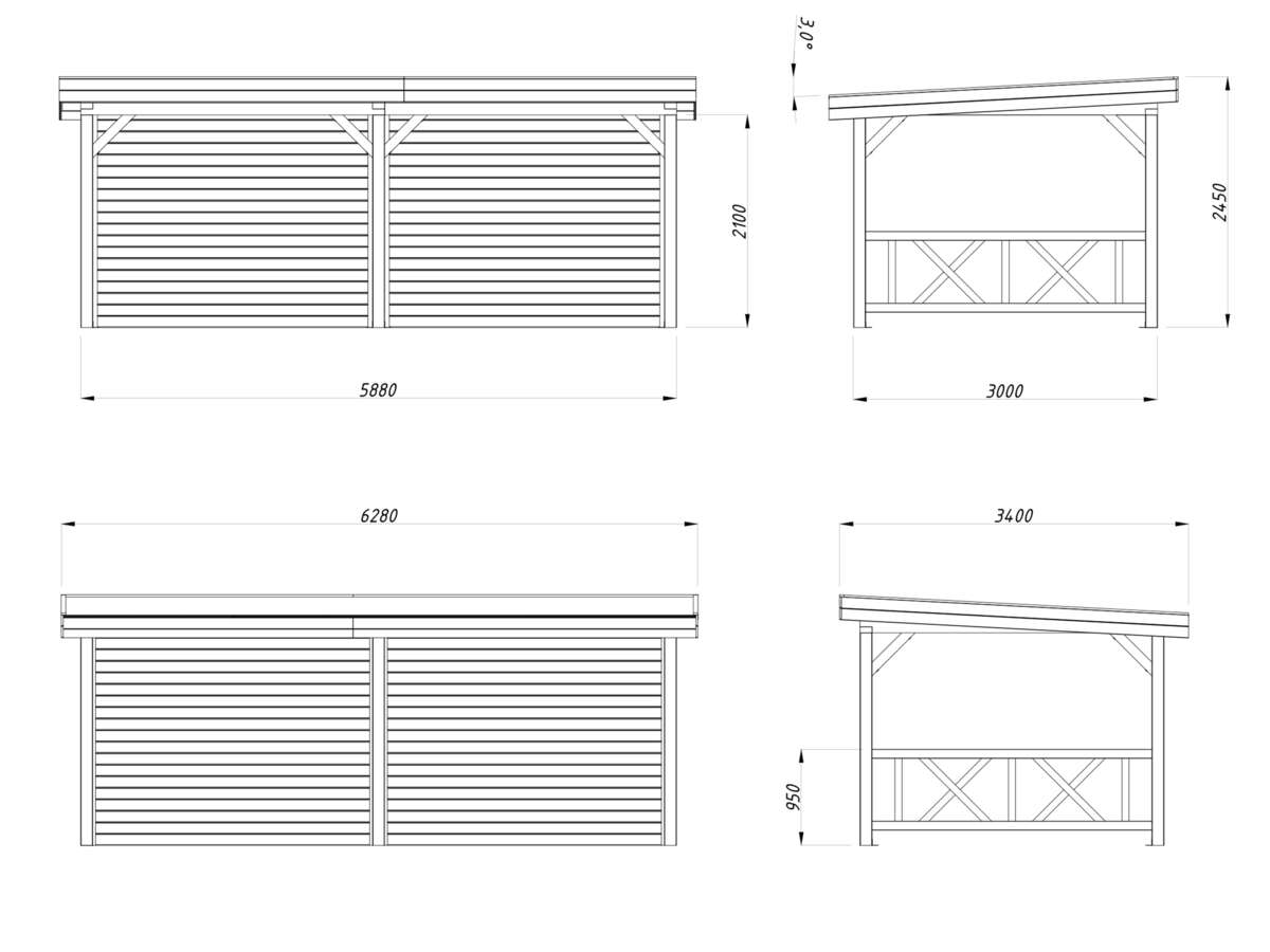 Palmako Lenna 308 paviljong 16,6 m²