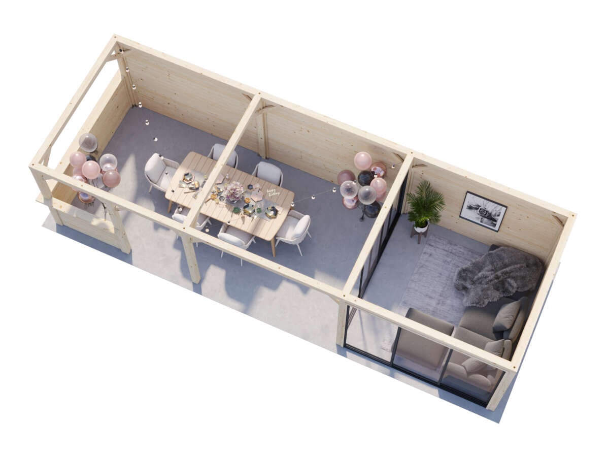 Palmako Bianca 215 hagestue 24,9 m² Slide