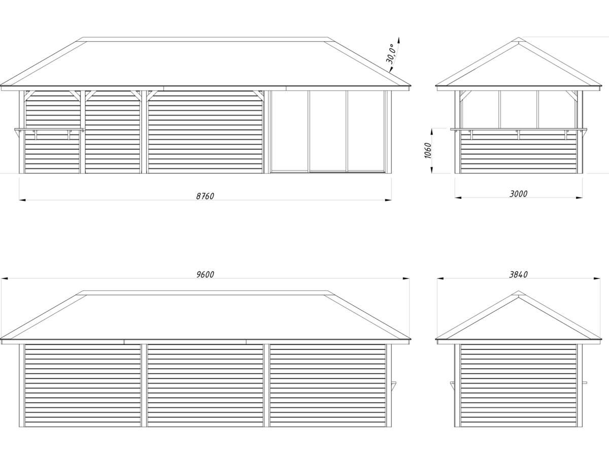 Palmako Bianca 215 hagestue 24,9 m² Slide