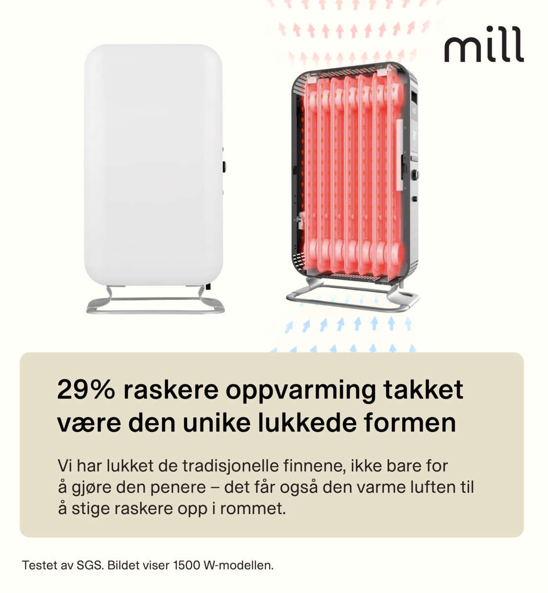 Mill Gentle AirWiFi 2000W oljefylt radiator