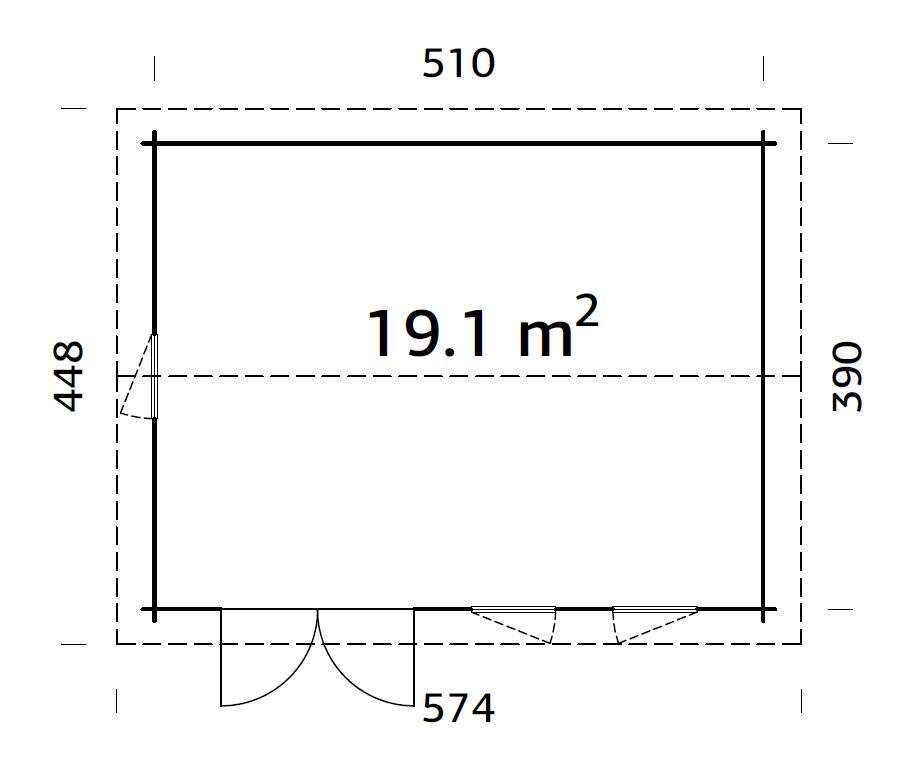 Palmako Iris gjestehytte 19,1 m2