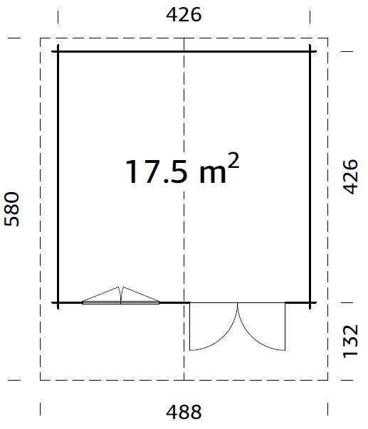 Palmako Britta gjestehytte 17,5 m2