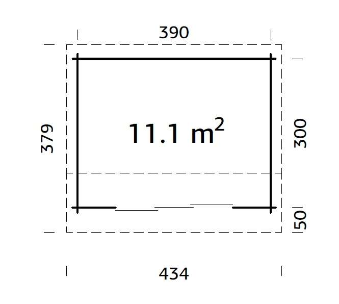 Palmako Ines gjestehytte 11,1 m2 Slide Plus
