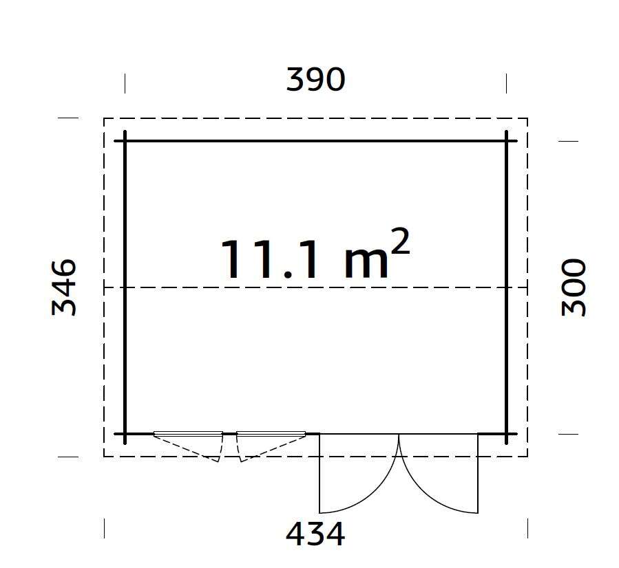 Palmako Iris gjestehytte 11,1 m2