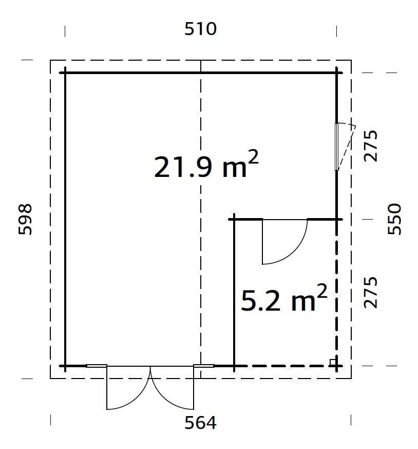 Palmako Irene gjestehytte 21,9+5,2 m2