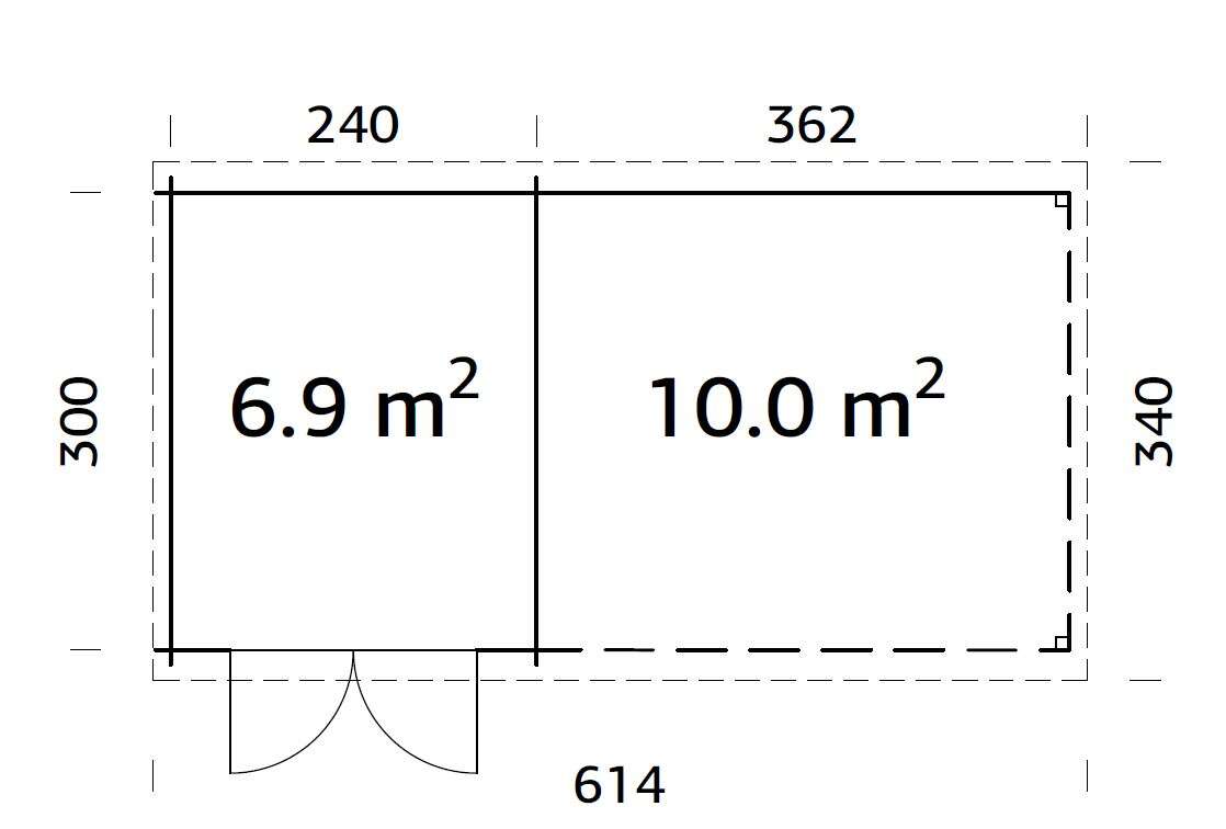 Palmako Ella hagestue Ella 6,9+10,0 m2