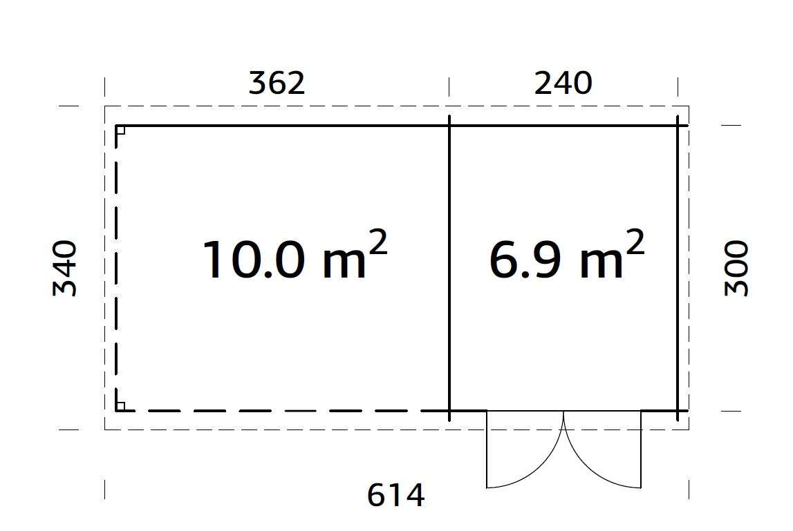 Palmako Ella hagestue Ella 6,9+10,0 m2