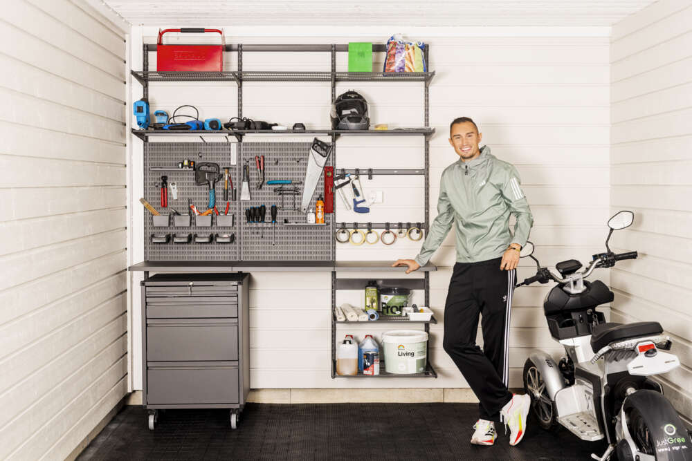 Elfa Garage+ graphite hjul til underskap 4-pk