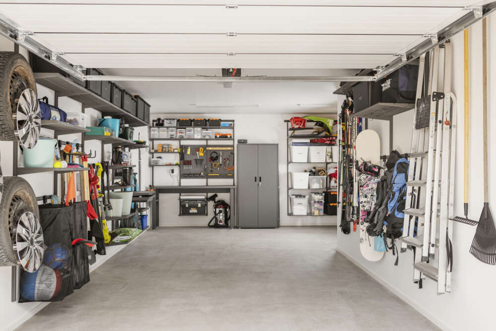 Elfa Garage+ graphite hyllelist