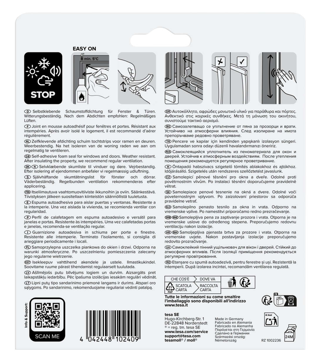 tesa® Insulation tetningslist