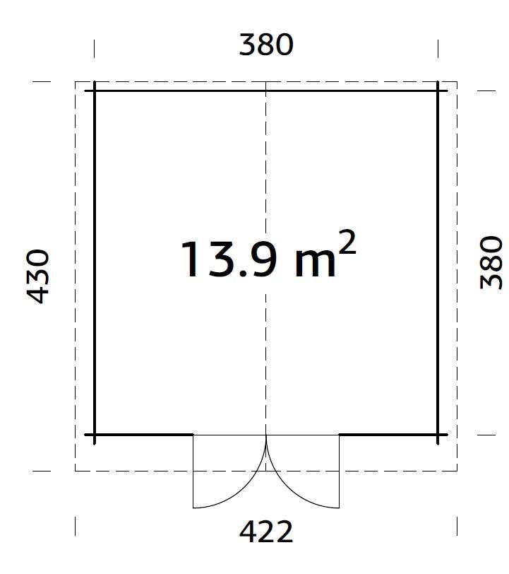 Palmako Lotta gjestehytte 13,9 m2