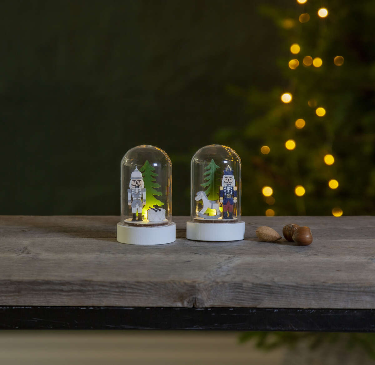 LED kuppel juledekorasjon 2-pk