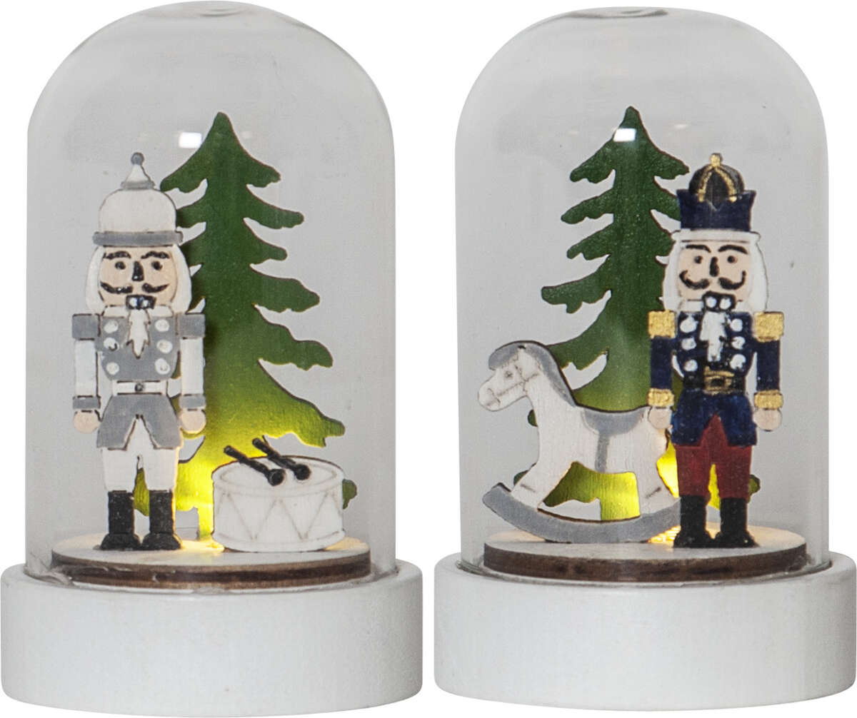 LED kuppel juledekorasjon 2-pk