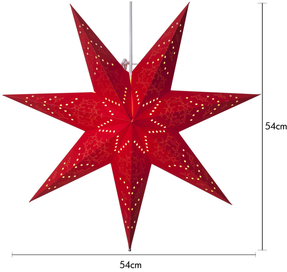 Sensy LED-lys papir 54 cm julestjerne