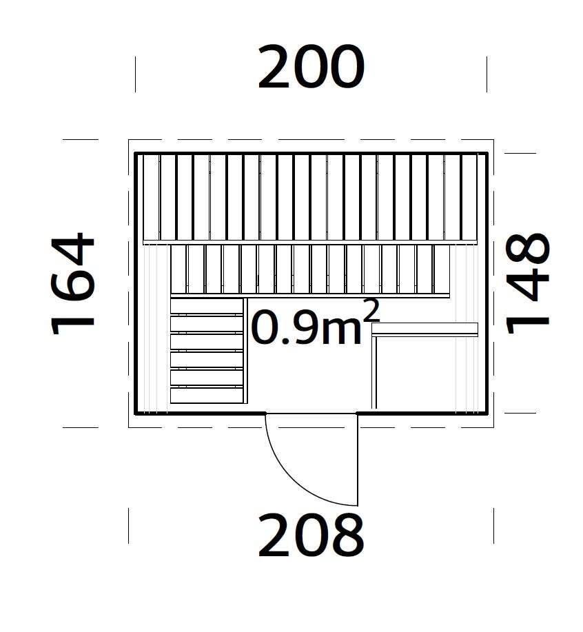 Palmako Anita badstutønne 0,9 inkl ovn