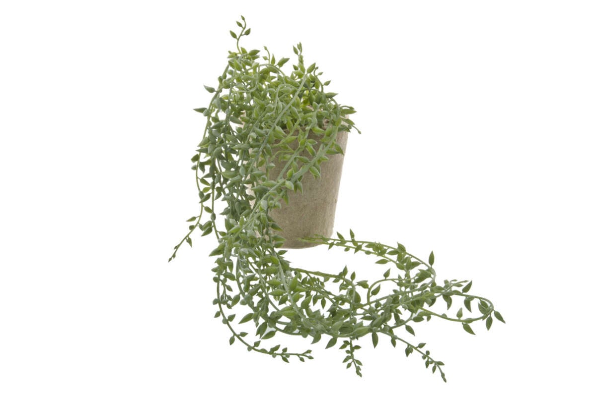 Kunstig plante med pappotte