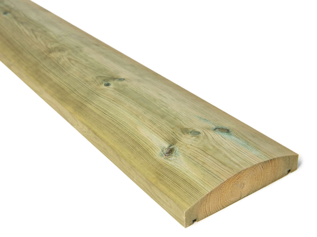 34x145 Impregnert rund altanrekke