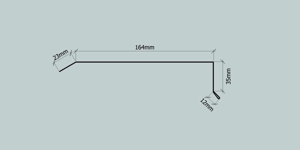 Verform Vindskibeslag universal 6" hvit