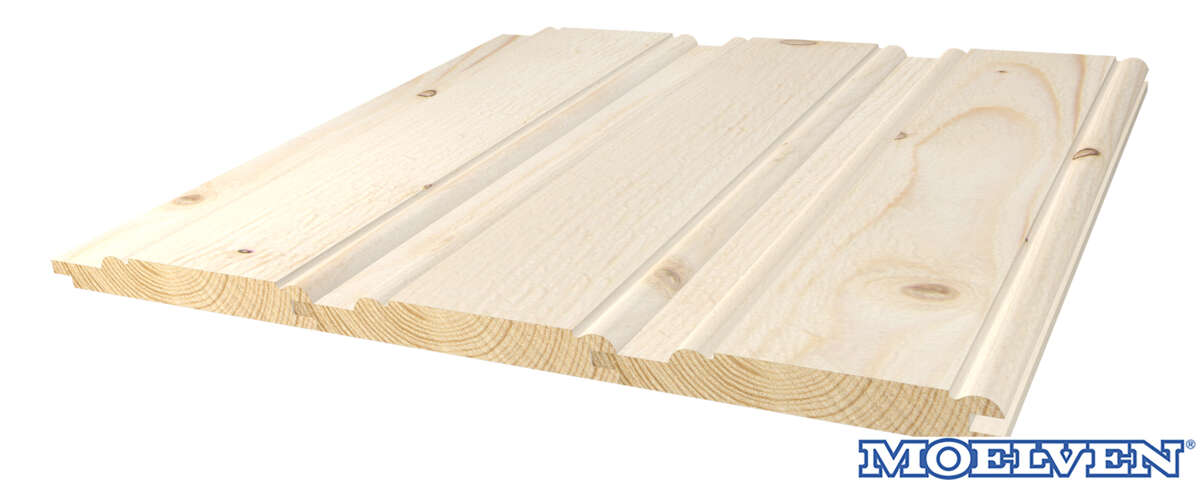 19x145 dobbelfalset grunnet sveitserkledning