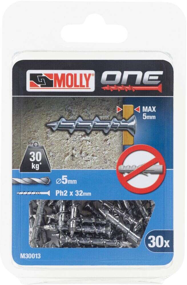 Molly ankerskrue 5x32 mm 30 stk