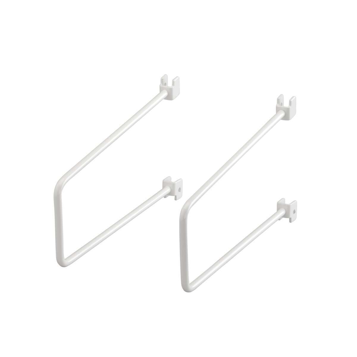 Elfa 200 mm hvit bokstøtte for hengeskinne