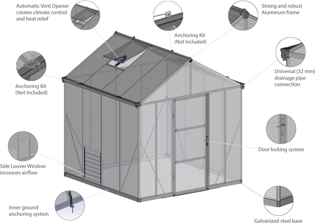Palram - Canopia Glory drivhus 5,9 m²