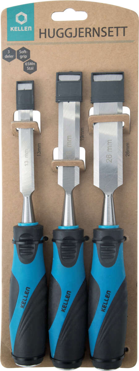 Kellen huggjernsett 3 deler