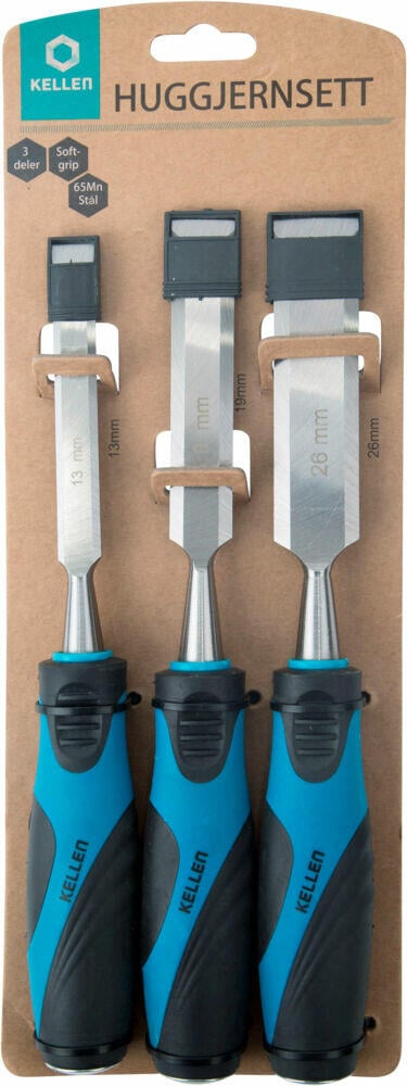 Kellen huggjernsett 3 deler