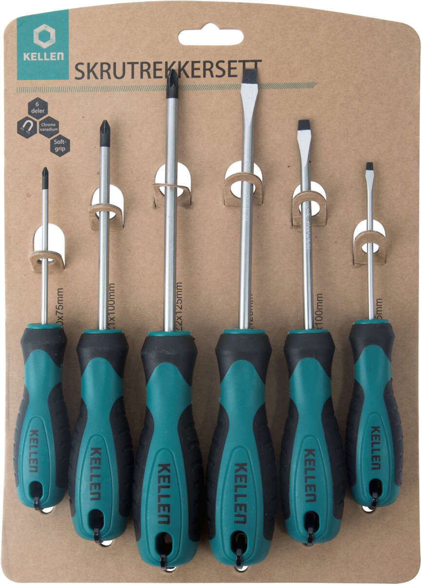 Kellen skrutrekkersett 6 deler