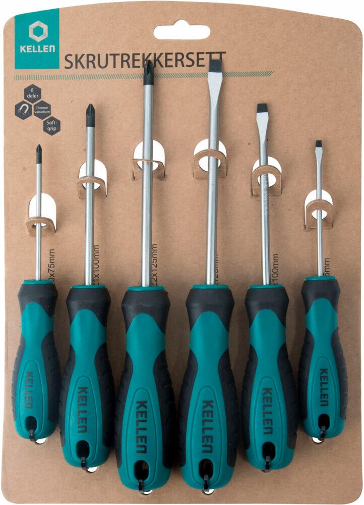 Kellen skrutrekkersett 6 deler