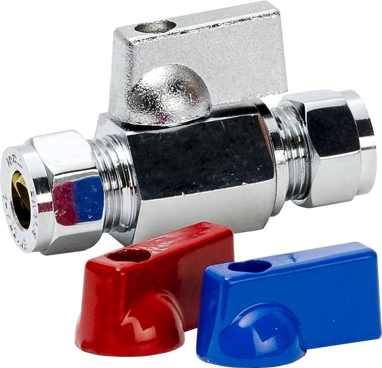 Minikuleventil klemringskobling 10 mm