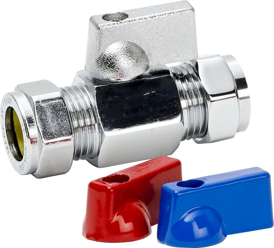 Minikuleventil klemringskobling 15 mm