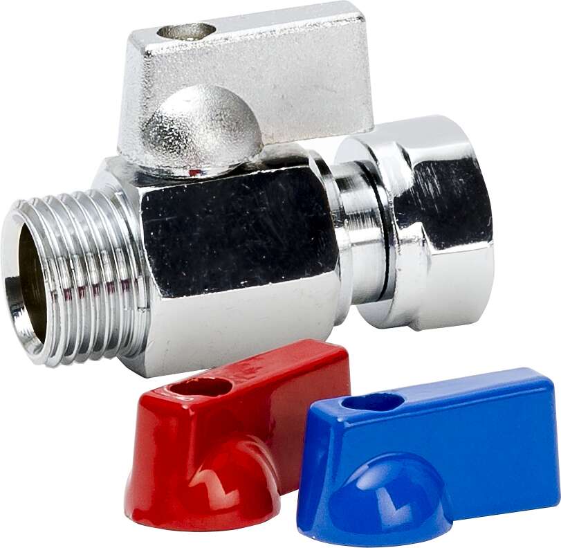 Minikuleventil R15 innv og utv lekende mutter