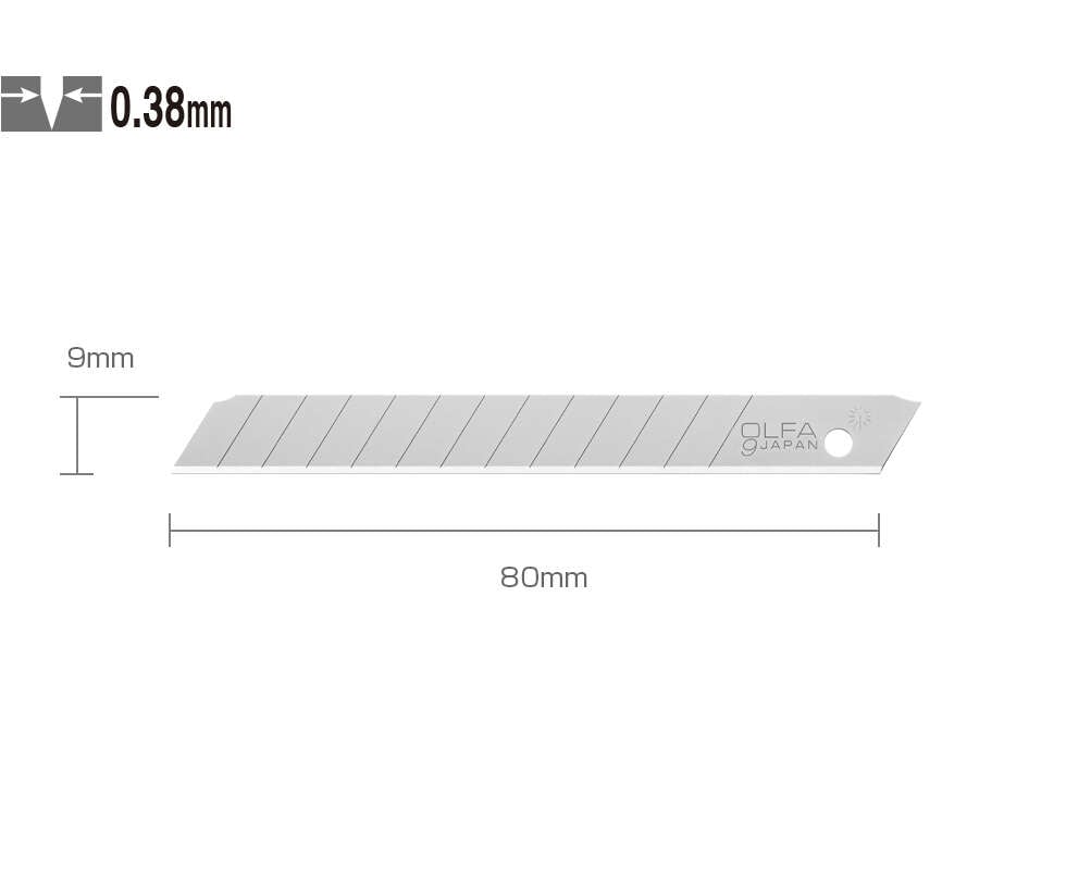 Olfa avbrekkbart blad 9mm AB10B