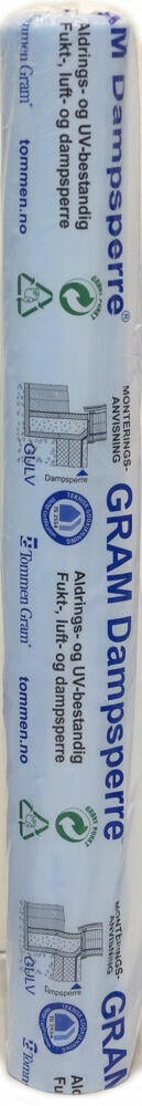 Gram 2,6x15 m 200 my heftekant dampsperre