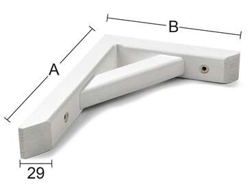 Hyllevinkel 300 Hvit 180x265 mm