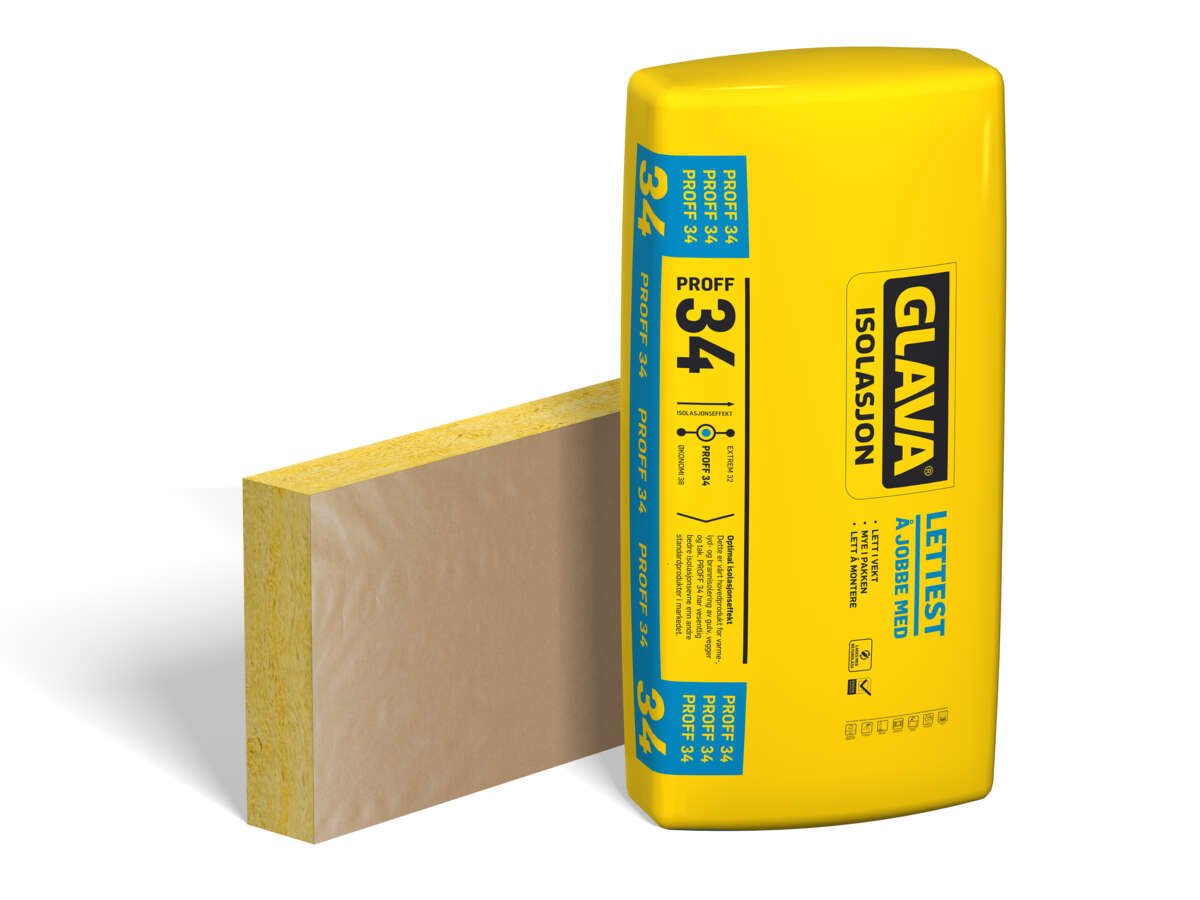 Glava Proff 34 plate m/papir isolasjon kort