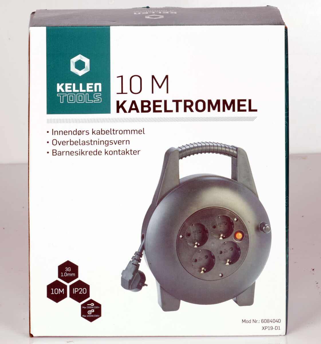 Kellen kabeltrommel jordet