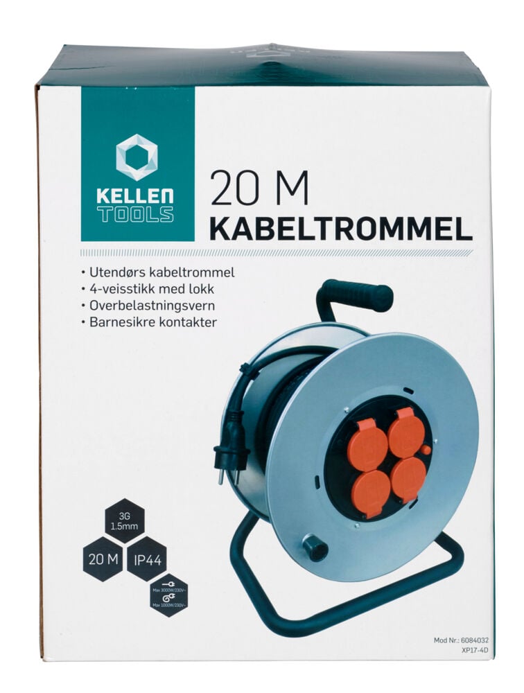 Kellen kabeltrommel 20 meter