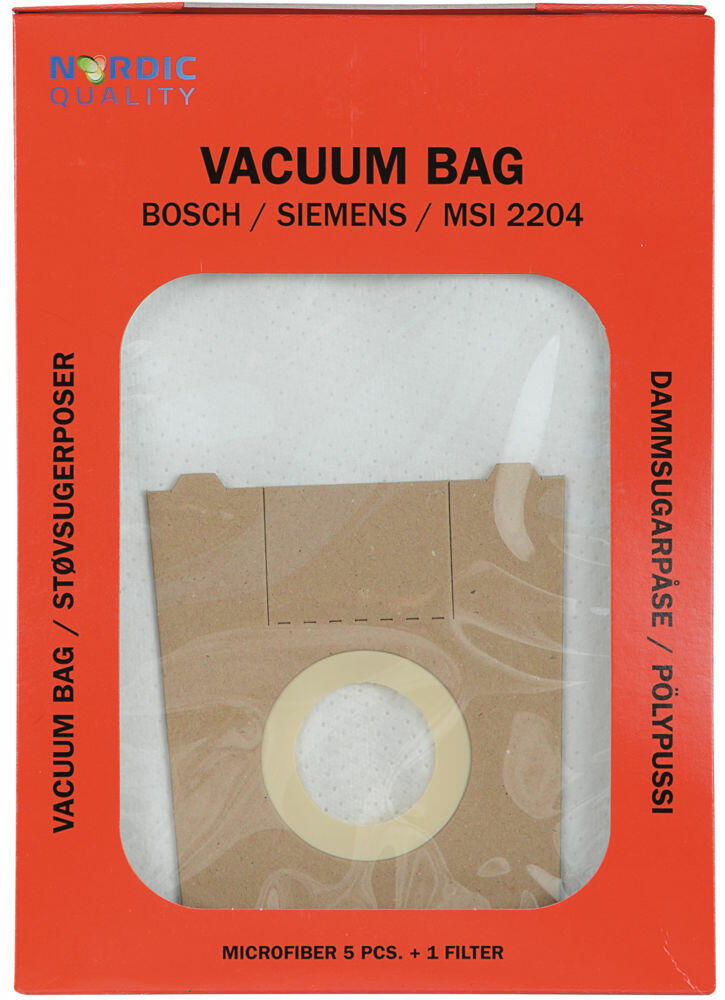 MSI 2204 støvsugerposer 5pk + 1 filter