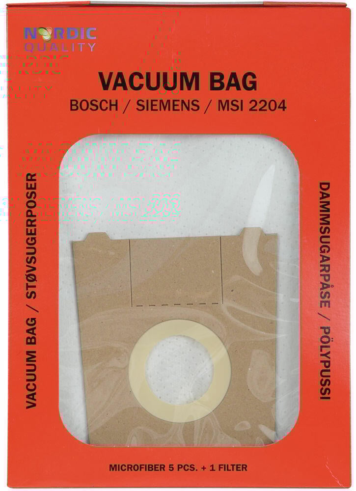 MSI 2204 støvsugerposer 5pk + 1 filter