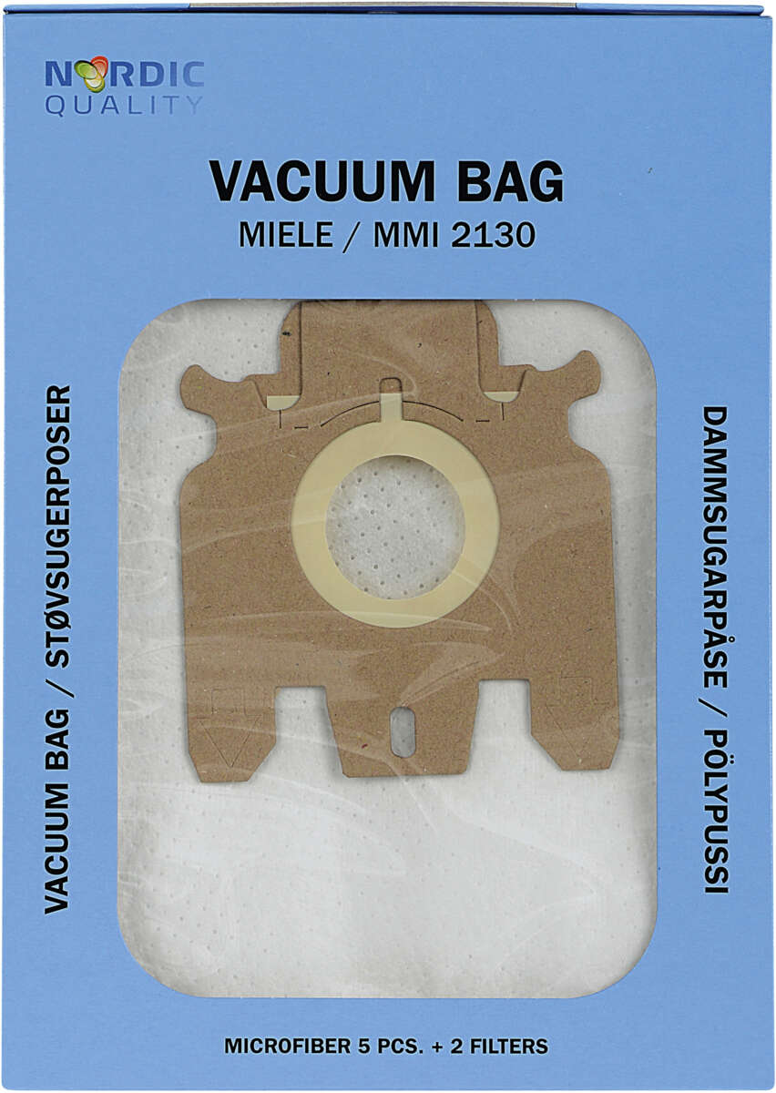 MMI 2130 støvsugerposer 5pk + 2 filtre