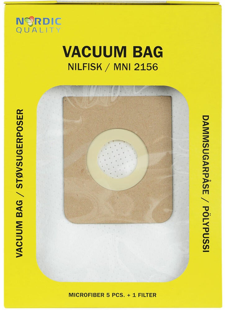 MNI 2156 støvsugerposer 5pk + 1 filter
