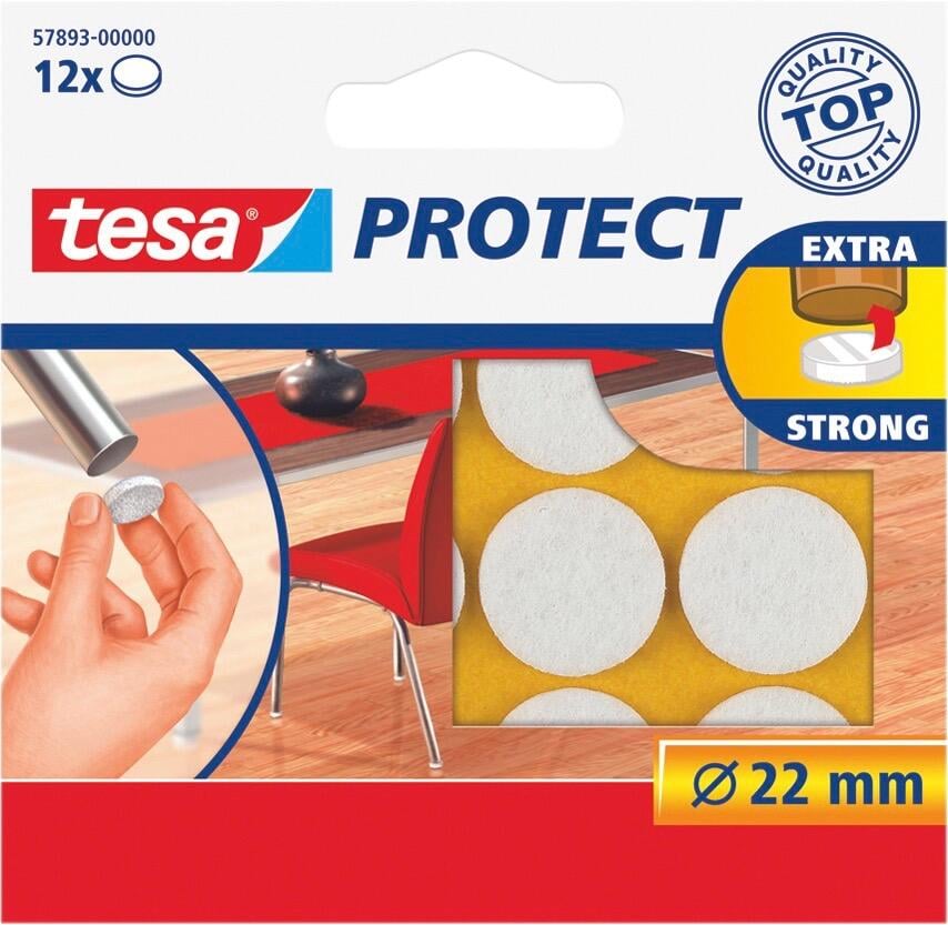 Tesa Filtknotter Ø18mm hvit