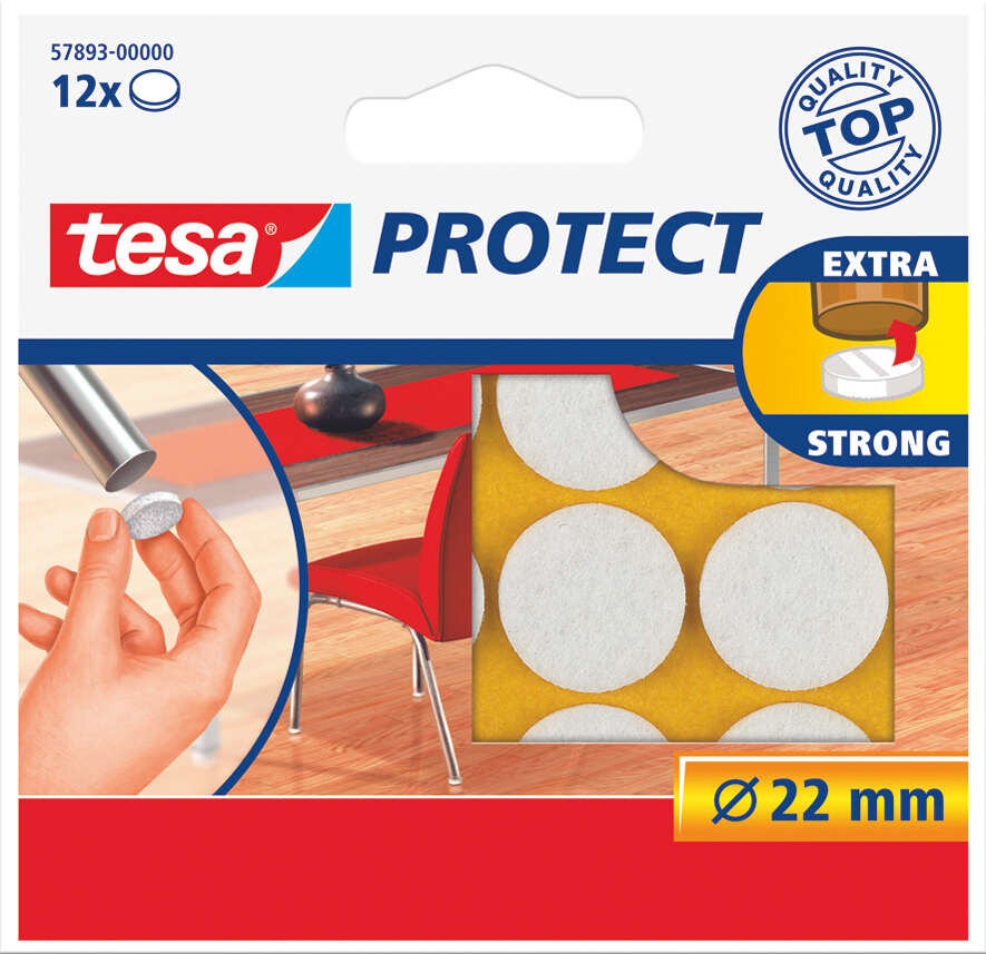 Tesa Filtknotter Ø18mm hvit