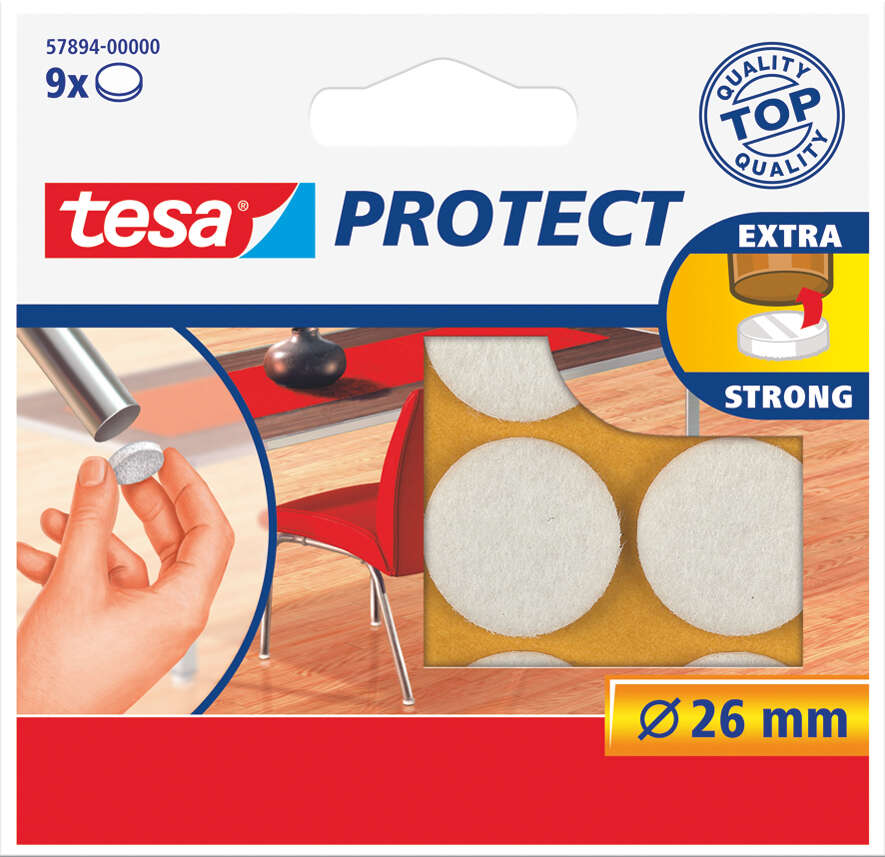 Tesa Filtknotter Ø18mm hvit