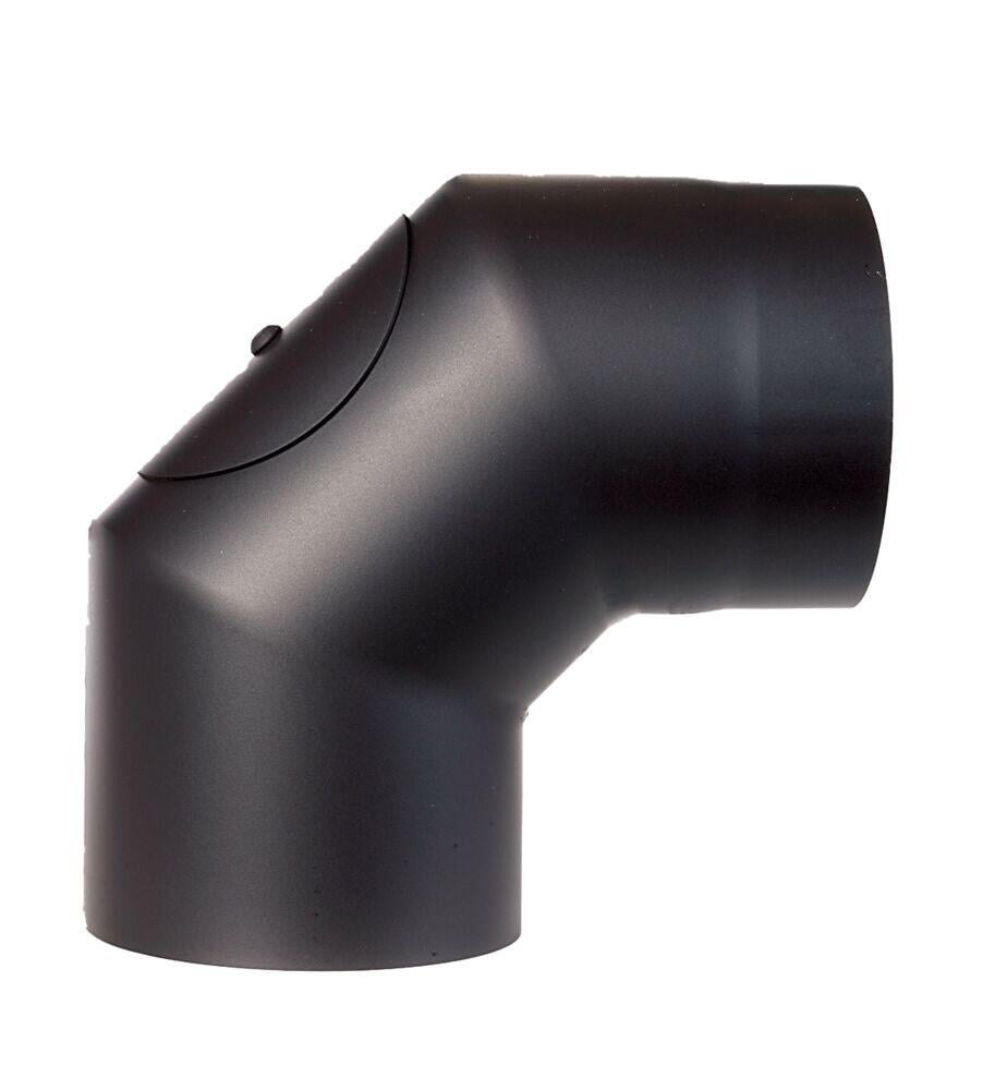 Tolmer røkrør 3-delt bend Ø125x90° med luke