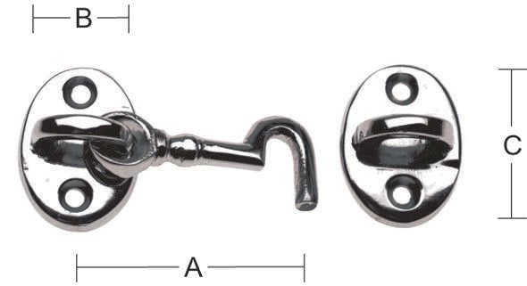 Kabinkrok 7402-43 Krom