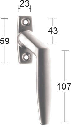 Espagnolettvrider 2162 Rett Krom