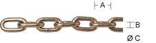 Habo kjetting 6 mm kort lenke
